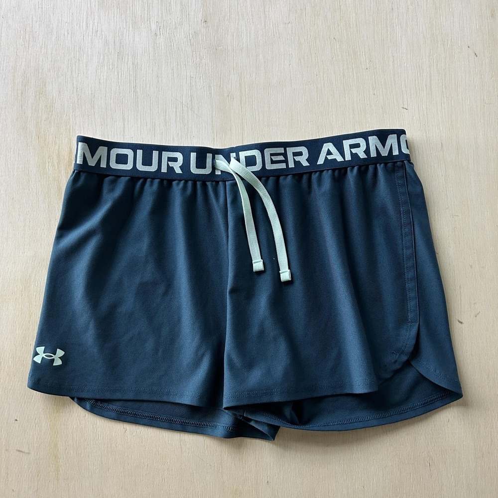 Under Armour Shorts Youth XL Blue Athletic 2.5in Inseam Lined Drawstring